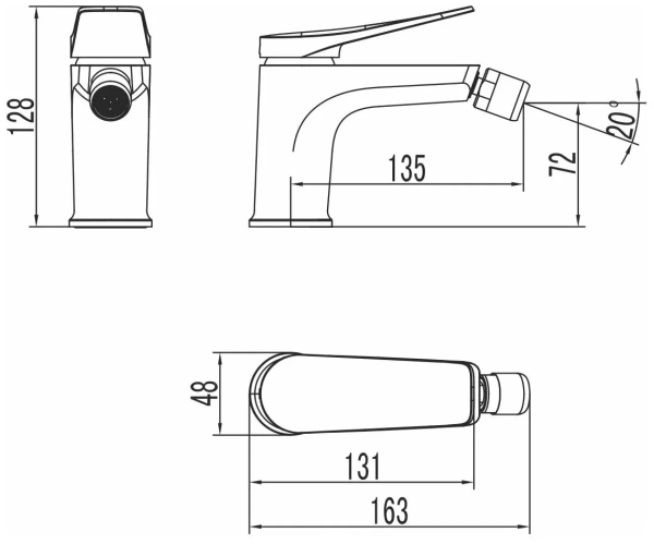 Смеситель для биде Lemark Bronx (LM3708GM)